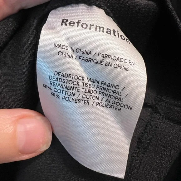 🖤NWOT🖤REFORMATION PLUNGE STRETCH SPAGHETTI STRAP LITTLE BLACK DRESS SIZE 8 - Picture 6 of 6